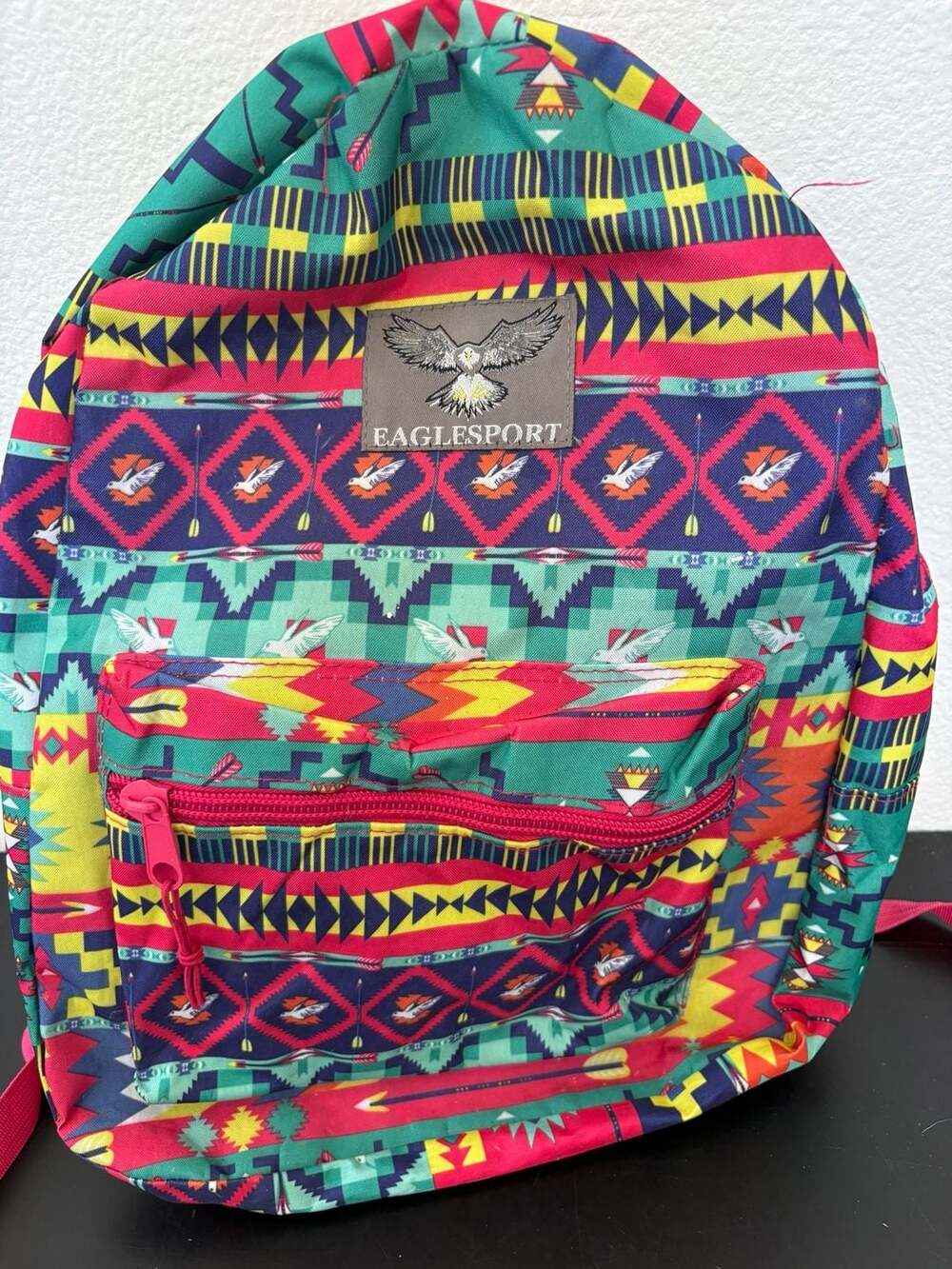 Eaglesport Southwestern Aztec Eagle Print Backpack Multicolor School Book Bag